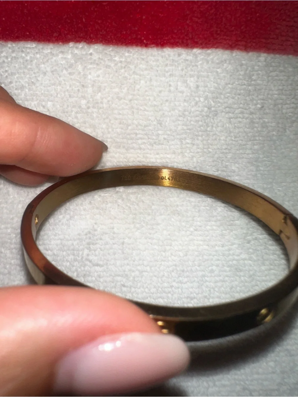 Gold Women’s  Screw-Accent Cuff Bracelet